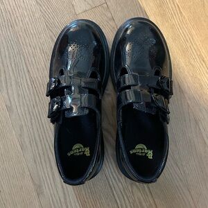 Dr. Martens Kids Glossy Black Mary Jane Dress Shoes